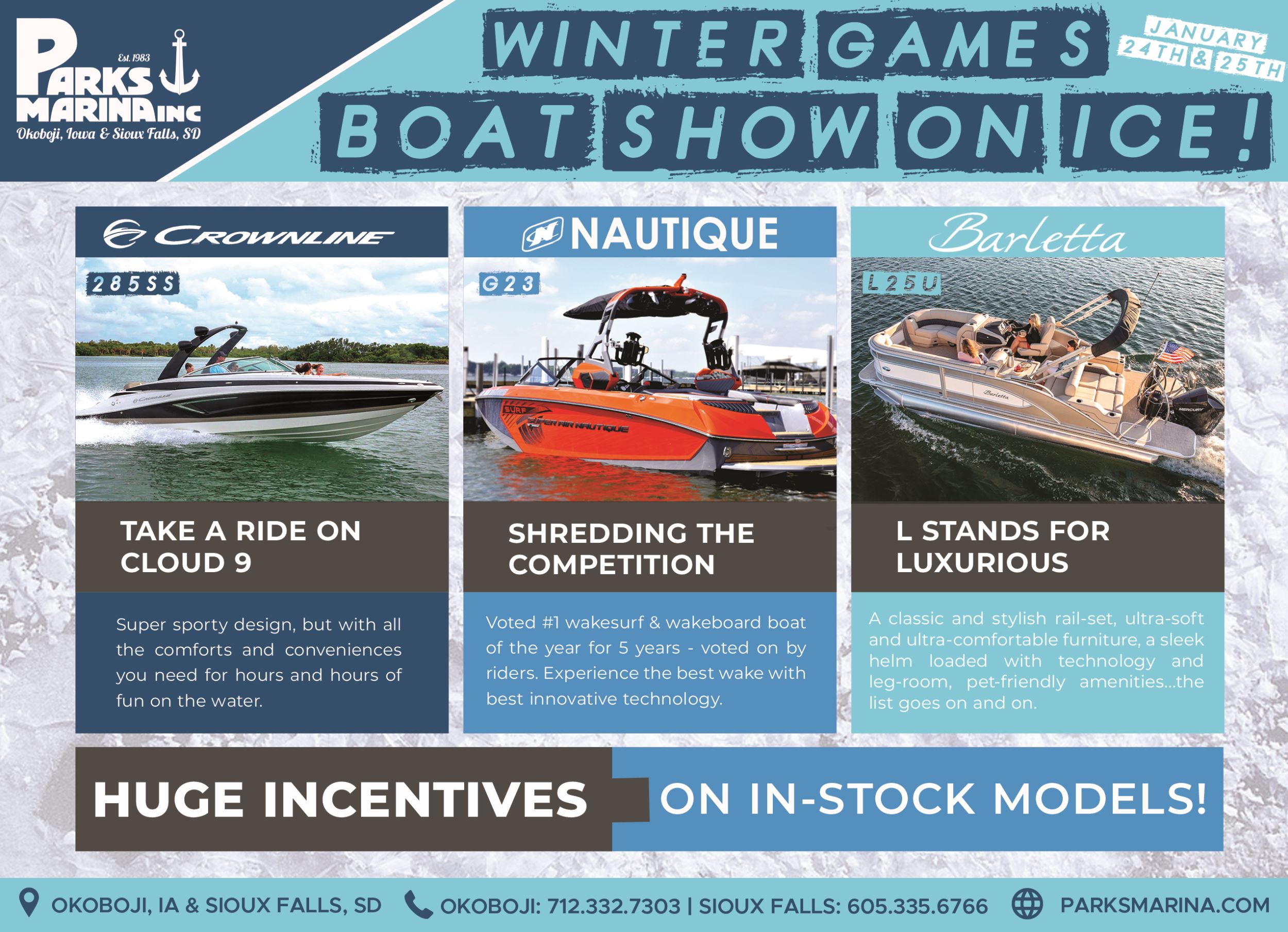 Boats on Ice Boat Show mean big incentives during Winter Games
